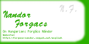 nandor forgacs business card
